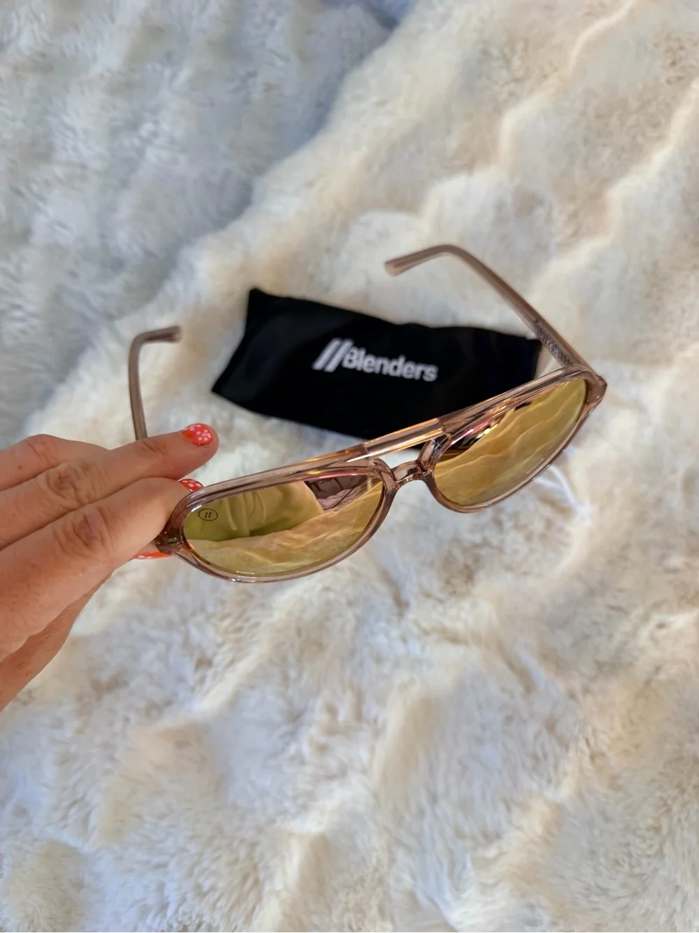 Blinder women’s Pink Mirrored Aviator Sunglasses -